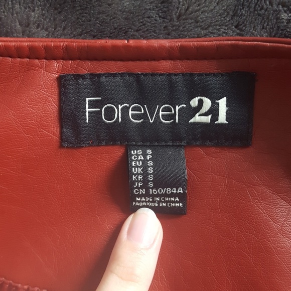 Dark Red Leather Jacket - Picture 4 of 5